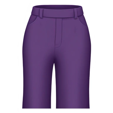Realistic isolated pair of high waist long wide leg dressy casual pants in purple sticker