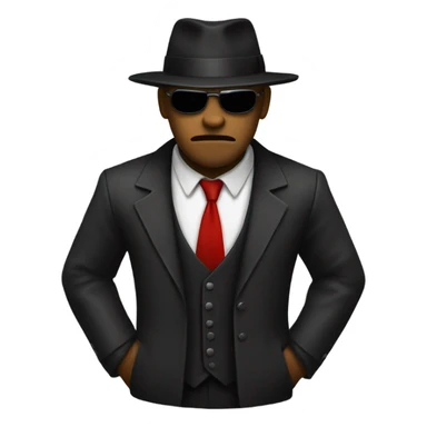 Very sinister gangster waiting for money  sticker