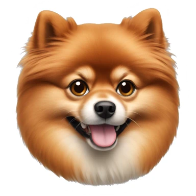 The red-haired pomeranian sticker