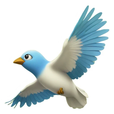 Bird flying in a meadow sticker