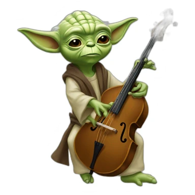 yoda-playing-upright-bass Download emoji sticker