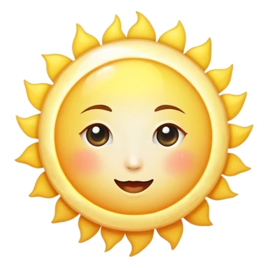 a really bright  big sun and a small moon who shines because of it. the sun is bigger and the moon bright too sticker