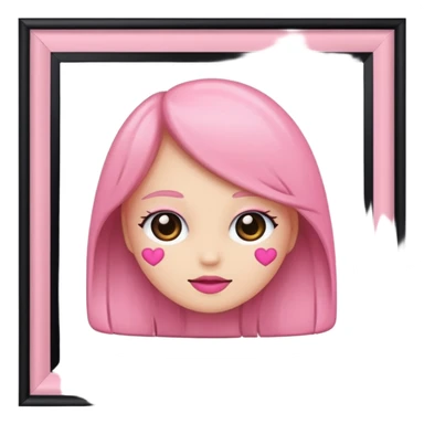 pink girly framed photos of something girly sticker