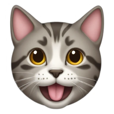 Cat with tongue sticking out sticker