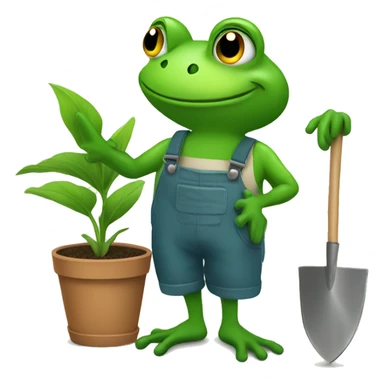 proud frog gardening sticker