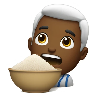 Me eating rice sticker