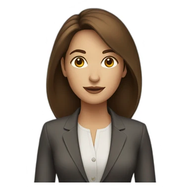 business woman with brown hair sticker