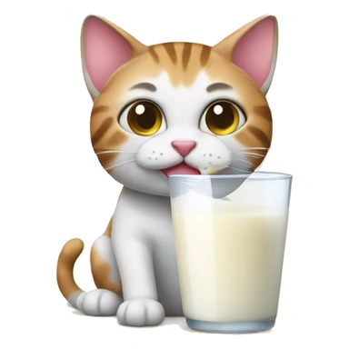 Cat prink milk sticker