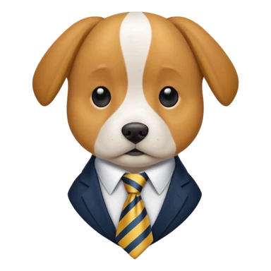 My dog whereing a tie sticker