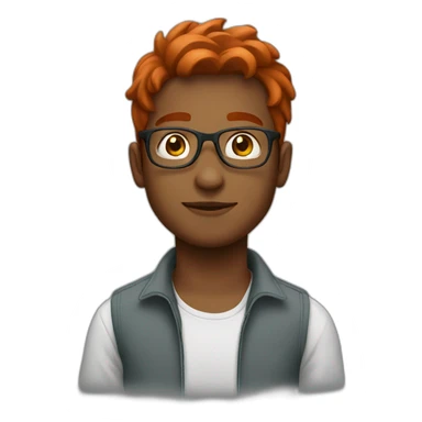 pakistani boy with glasses REDHEAD sticker