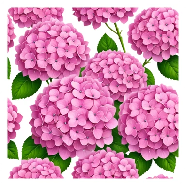 ultra realistic pink hydrangeas  sticker