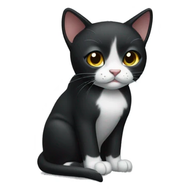black fold cat sticker