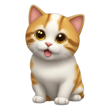 Chat qui fait un bisous sticker