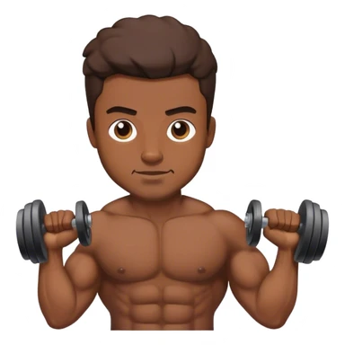 guy doing bicep curls sticker