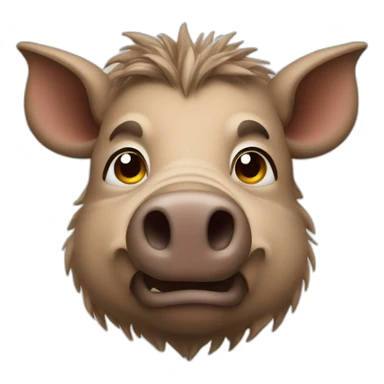 boar with one raised eyebrow sticker