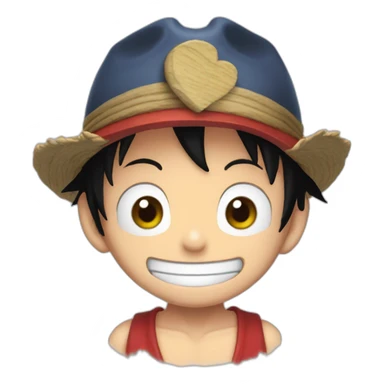 monkey-d-luffy-Who makes a heart sticker