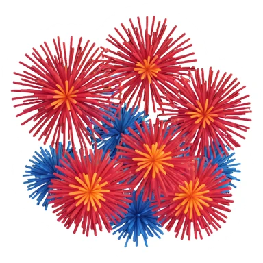 bright and festive fireworks sticker