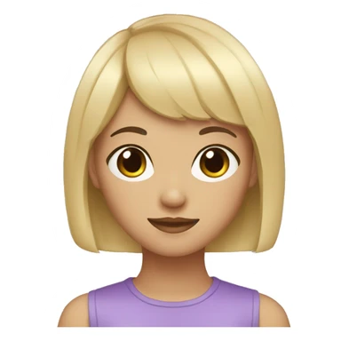 teenage girl with short black hair with blonde bangs sticker