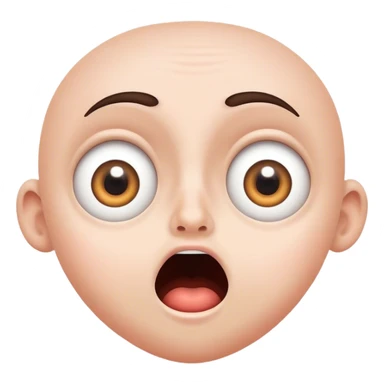 Bulging eyes with a surprised and exagge sticker