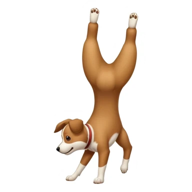 Perro parado de manos sticker