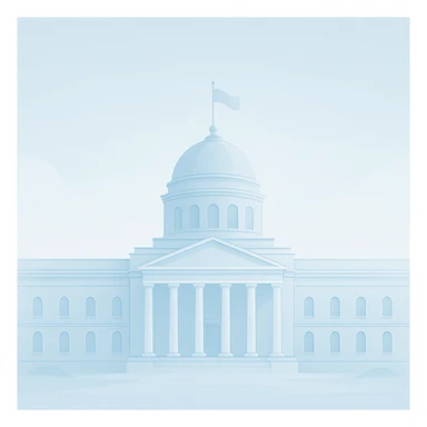 parliament building in a light blue aesthetic, soft and calming, minimalistic details, airy and serene, simple lines, elegant and clean, subtle highlights, dreamy and modern, gentle gradients sticker