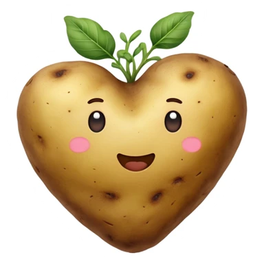 heart shaped potato sticker