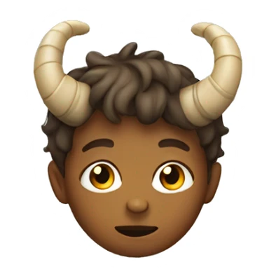 Child crawling with horns sticker