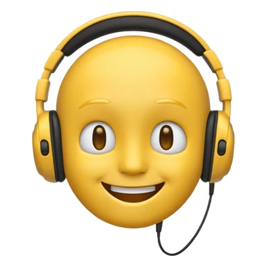 Emoji with headphones  sticker