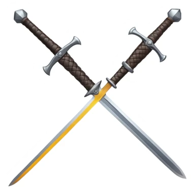 a viking blade, bastard sword, transparent background, the hilt is bound in black, straight blade sticker