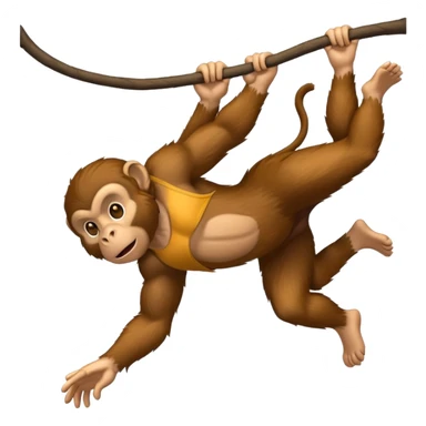monkey climbing sticker