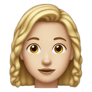 White woman with freckles sticker