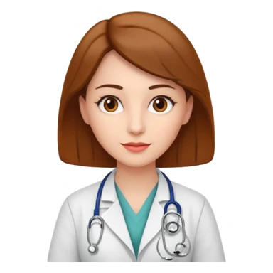 doctor woman,brow eyes, cardiologist, classic image sticker