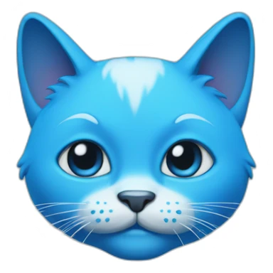Blue smurf cat sticker