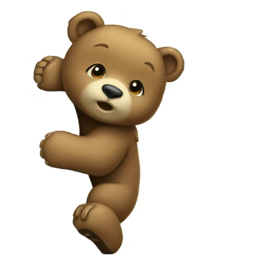 Bear cub climbing a tree sticker