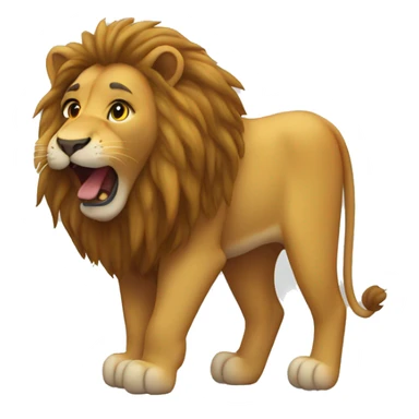 lion wiggle butt sticker
