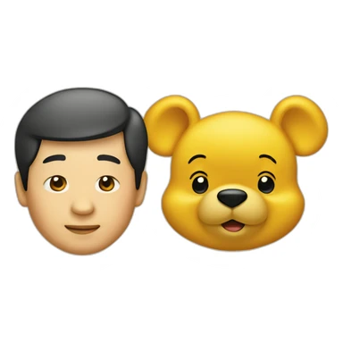xi jinping and Winnie the Pooh sticker