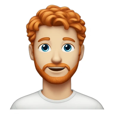 Redhead guy with blue eyes sticker