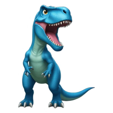 blue t rex sticker