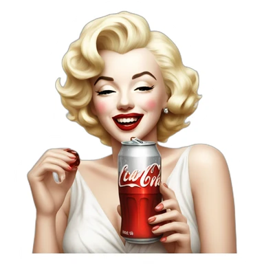 marilyn monroe drinking a Coke sticker