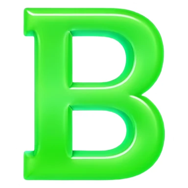 neon green letter D sticker