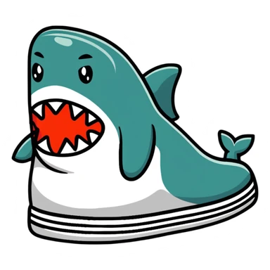 Colorful Bape sneaker with shark face design, bright colors, street style fashion sneaker sticker