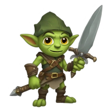 goblin wielding a sword sticker