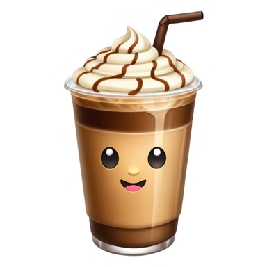 Cold coffee with bows sticker