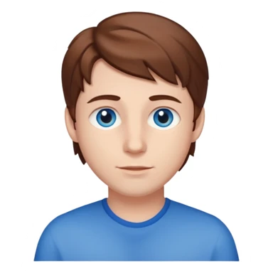 RobertIDK with blue eyes, brown hair sticker