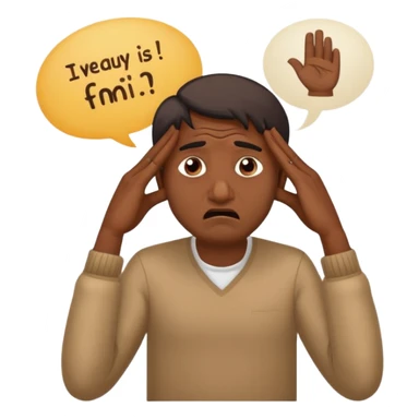 A caricature-style sticker of an Indian man facepalming with frustration but still looking humorous. Add text: ‘Seriously??’ sticker