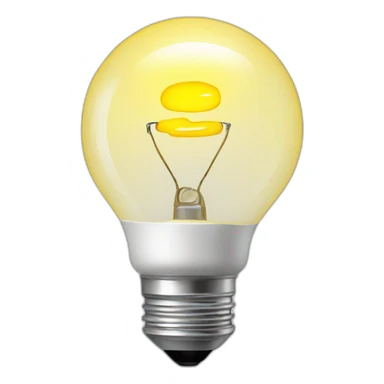 yellow light emit bulb sticker
