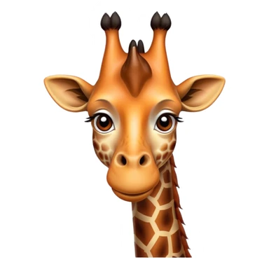 A giraffe with a confused smile sticker