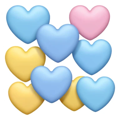Pastel hearts  sticker