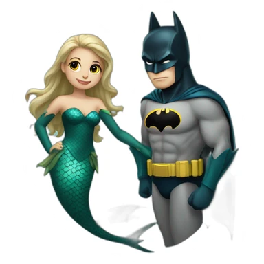 Batman with a marmaid sticker