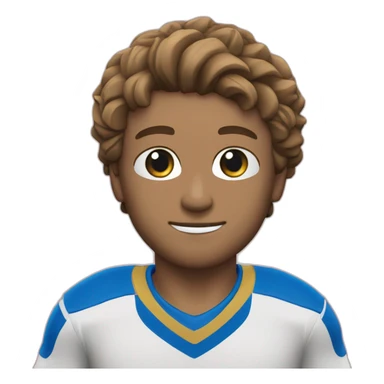 Jugador de futbol camisa azul sticker